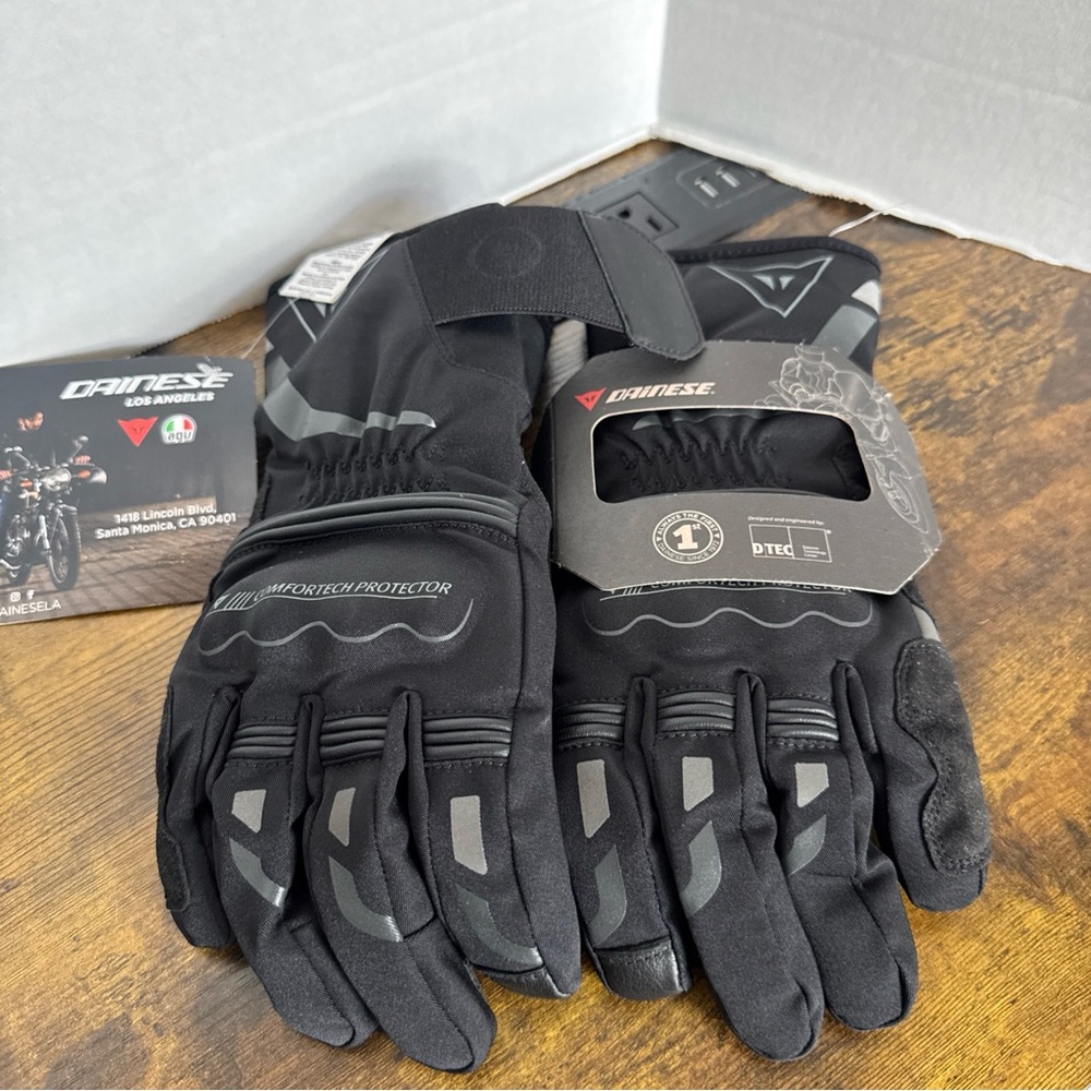 Dainese Tempest Unisex Motorcycle Long Gloves D-Dry Black Size XS  NEW